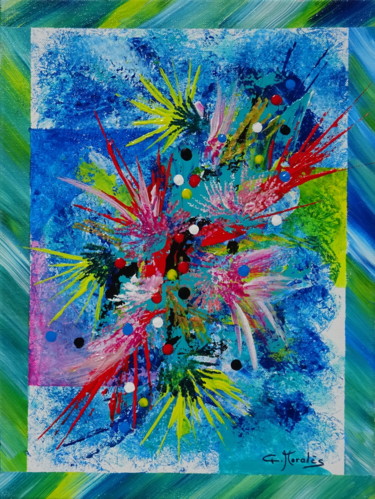 Malerei mit dem Titel "Partition" von Gilbert Morales, Original-Kunstwerk, Acryl