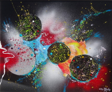 Peinture intitulée "Univers" par Gilbert Morales, Œuvre d'art originale, Acrylique