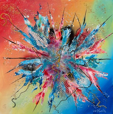 Painting titled "Fierté" by Gilbert Morales, Original Artwork, Acrylic Mounted on Plexiglass