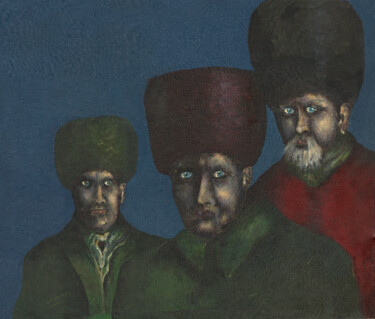 Peinture intitulée "Les Trois Frères" par Gilbert Ovtcharenko, Œuvre d'art originale, Acrylique Monté sur Châssis en bois