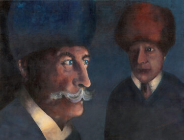 Pintura intitulada "Les Deux Frères" por Gilbert Ovtcharenko, Obras de arte originais, Acrílico Montado em Armação em madeira