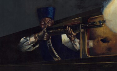 Pittura intitolato "Survivre" da Gilbert Ovtcharenko, Opera d'arte originale, Acrilico Montato su Telaio per barella in legno