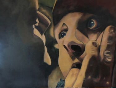Peinture intitulée "La pression" par Gilbert Ovtcharenko, Œuvre d'art originale, Acrylique Monté sur Châssis en bois