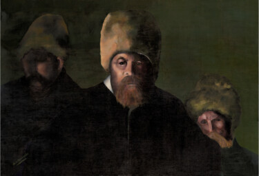 Pintura titulada "Les trois musiciens" por Gilbert Ovtcharenko, Obra de arte original, Acrílico Montado en Bastidor de camil…