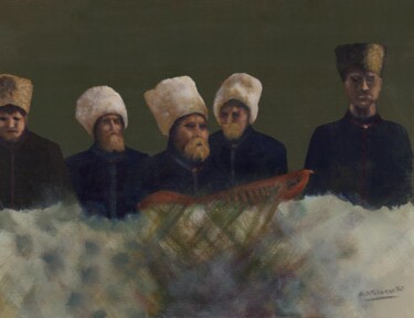 Картина под названием "Les musiciens" - Gilbert Ovtcharenko, Подлинное произведение искусства, Акрил Установлен на Деревянна…