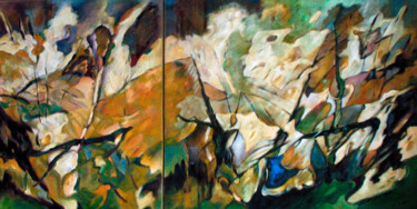 Malerei mit dem Titel "Camino" von Gilbert Swiggers, Original-Kunstwerk, Öl