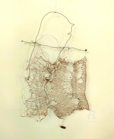 Georges Art textile intitulée "Georges" par Gilberte, Œuvre d'art originale, Broderie