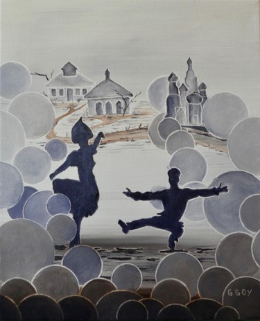 Pittura intitolato "626-danse-russe-460…" da Gilbert Goy, Opera d'arte originale, Olio