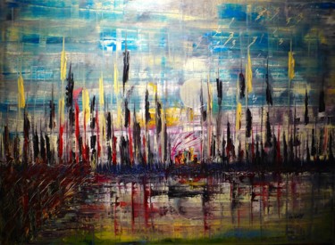Painting titled "542-abstait-800x600…" by Gilbert Goy, Original Artwork, Oil