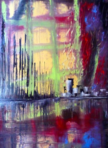 Painting titled "539-abstrait-800x60…" by Gilbert Goy, Original Artwork, Oil