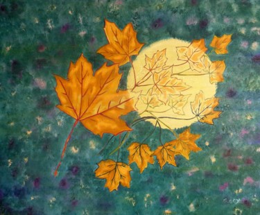 Painting titled "226-automne-600x500…" by Gilbert Goy, Original Artwork, Oil