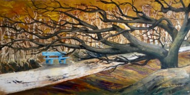 Peinture intitulée "UNE NUITDE REVE AU…" par Gilbert Goy, Œuvre d'art originale, Huile Monté sur Châssis en bois