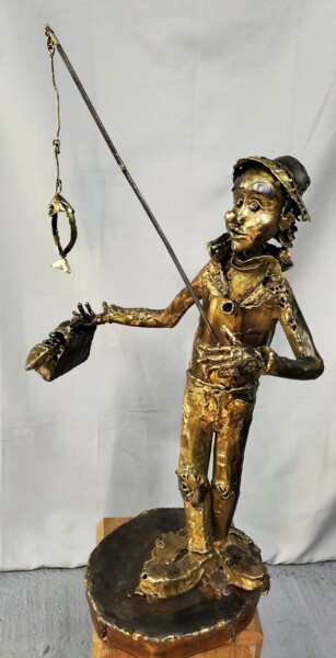 Skulptur mit dem Titel "ALEX-ALEX" von Gilbert Liblin, Original-Kunstwerk, Metalle