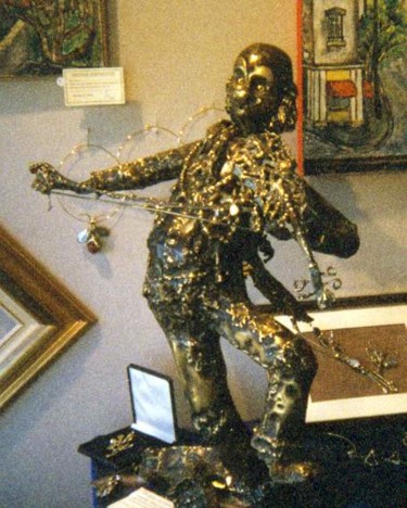 Sculpture intitulée "Le violoniste de Ga…" par Gilbert Liblin, Œuvre d'art originale