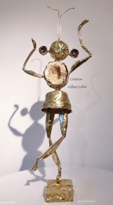 Sculpture intitulée "Danse du ventre" par Gilbert Liblin, Œuvre d'art originale, Métaux