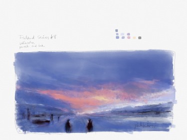 Arte digitale intitolato "Sunset" da Gilberto De Martino, Opera d'arte originale, Pittura digitale