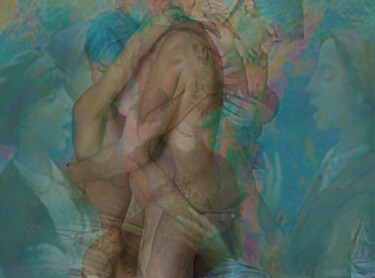 Arte digitale intitolato "Amore in Blu" da Gilberto Borzini, Opera d'arte originale, Lavoro digitale 2D