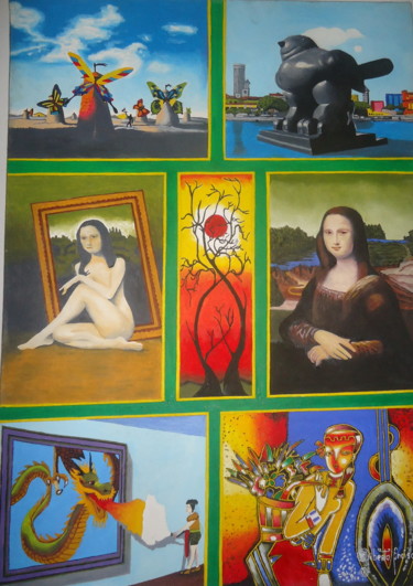 Pintura intitulada "PINTURAS FAMOSAS" por Gilberto Enciso, Obras de arte originais, Óleo