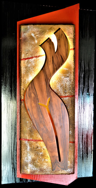 Escultura titulada "my Extra'Ordinary P…" por Gil'Ber Pautler, Obra de arte original, Madera Montado en Panel de madera