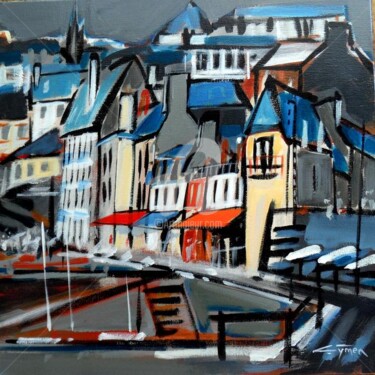 Peinture intitulée "DOUARNENEZ  : Quai…" par Gilbert Tymen, Œuvre d'art originale, Acrylique