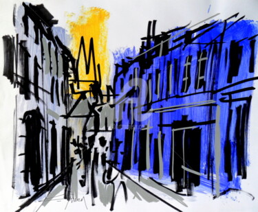 Dessin intitulée "Rue Chapeau Rouge /…" par Gilbert Tymen, Œuvre d'art originale, Autre