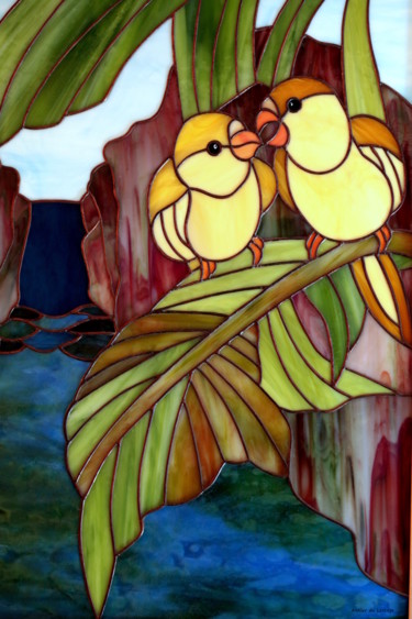 Artisanat intitulée "Paradis" par Gilda Compras, Œuvre d'art originale, Décoration de maison