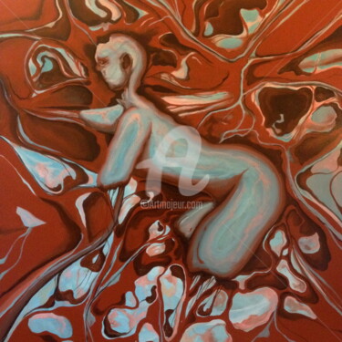 Peinture intitulée "FRAGMENT FEMININ" par Gildas Husson, Œuvre d'art originale, Acrylique