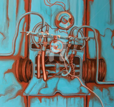 Peinture intitulée "POINT DE FUSION" par Gildas Husson, Œuvre d'art originale, Acrylique