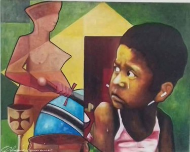 Painting titled "Brasil O Cálice da…" by Gildasio Rodriguez, Original Artwork, Oil