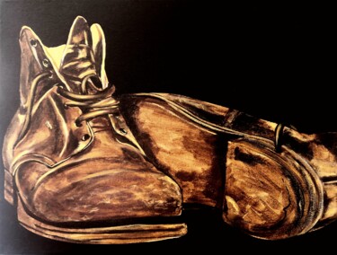 Картина под названием "Botas" - Diego Angel Gil Del Reino, Подлинное произведение искусства, Акрил