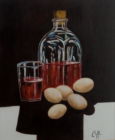 Painting titled "licor" by Diego Angel Gil Del Reino, Original Artwork, Oil
