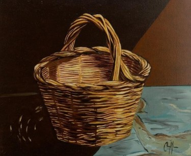 Painting titled "cesta" by Diego Angel Gil Del Reino, Original Artwork, Oil