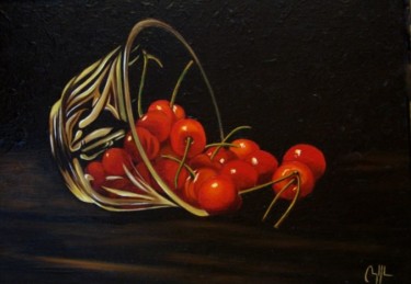 Painting titled "cerezas" by Diego Angel Gil Del Reino, Original Artwork