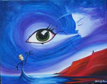 Painting titled "Dali's Journey in T…" by Marta Gillner, Original Artwork