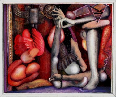 Peinture intitulée "le trépas d'Elen El…" par Gil Angelo Gazzoli, Œuvre d'art originale
