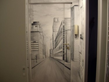 Painting titled "New York" by Gilionne, Original Artwork