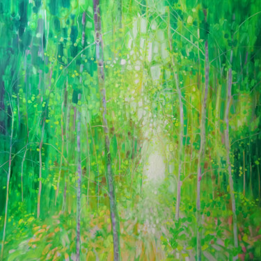 Картина под названием "King of the Green W…" - Gill Bustamante, Подлинное произведение искусства, Масло