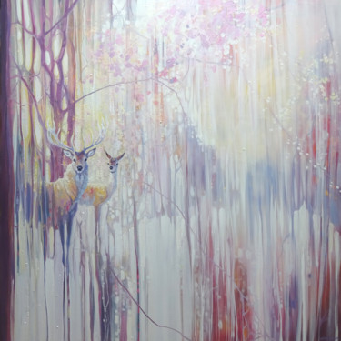 Картина под названием "LARGE ORIGINAL Oil…" - Gill Bustamante, Подлинное произведение искусства, Масло
