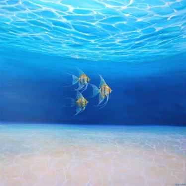 Painting titled "Magic Under the Sea…" by Gill Bustamante, Original Artwork, Oil