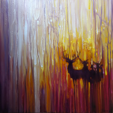 Schilderij getiteld "Lost in the light -…" door Gill Bustamante, Origineel Kunstwerk, Olie