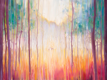 Peinture intitulée "Elusive-2 an autumn…" par Gill Bustamante, Œuvre d'art originale, Huile