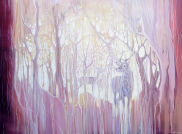 Painting titled "Forest Wraiths" by Gill Bustamante, Original Artwork, Oil