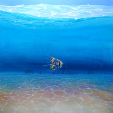 Peinture intitulée "Escape to the Big B…" par Gill Bustamante, Œuvre d'art originale, Huile