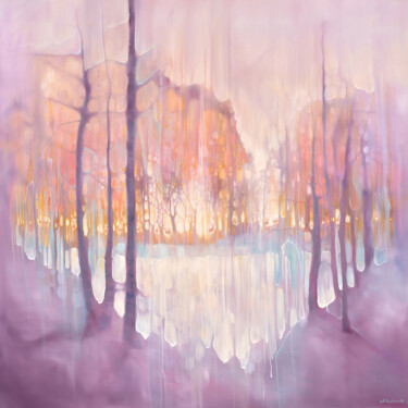 제목이 "The Thin Place Beck…"인 미술작품 Gill Bustamante로, 원작, 기름 나무 들것 프레임에 장착됨