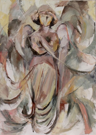 Painting titled "nearly-an-angel.jpg" by Gill Mahoney, Original Artwork, Oil