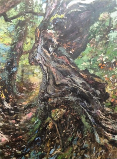 Schilderij getiteld "arbre" door Gilles Lambert, Origineel Kunstwerk, Acryl