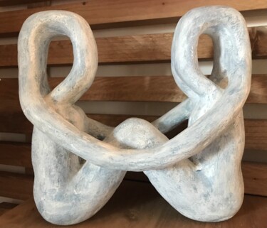 Sculpture titled "Couple 3" by Gilles Cabrol, Original Artwork, Plaster