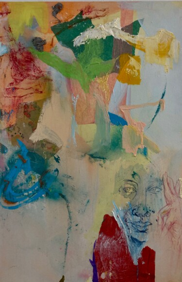 Malarstwo zatytułowany „Find spirit” autorstwa Gilles Glaçon, Oryginalna praca, Akryl Zamontowany na Drewniana rama noszy