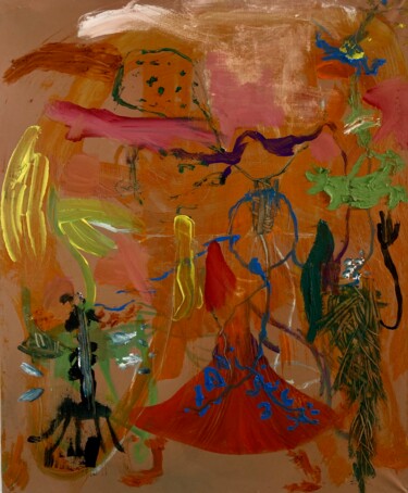 제목이 "La petite fille et…"인 미술작품 Gilles Glaçon로, 원작, 아크릴 나무 들것 프레임에 장착됨