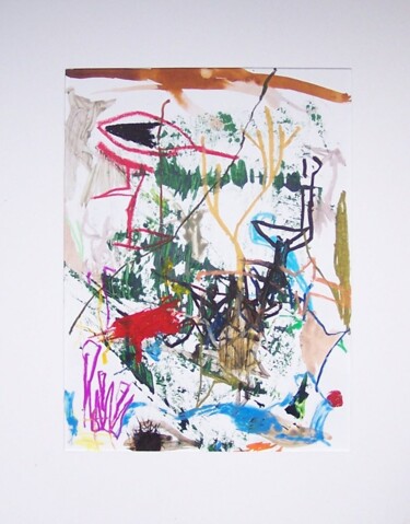 Картина под названием "Musical Mood 001" - Gilles Glaçon, Подлинное произведение искусства, Пастель